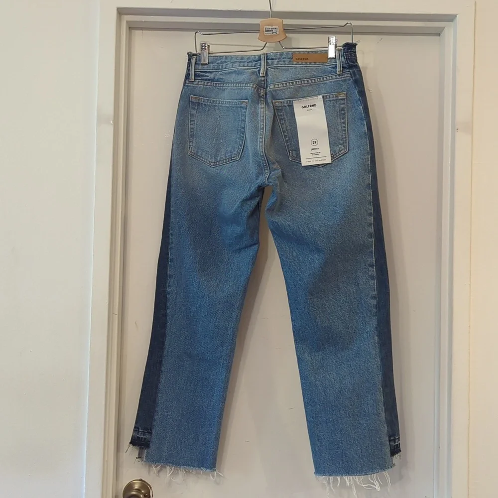 NWT GRLFRND Jessica Mid Rise Wide Leg Denim Jeans 29 in Heartbreak Hotel